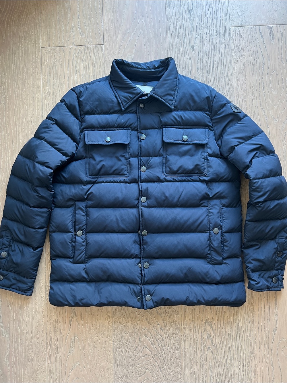 Men's Navy Quilted Puffer Jacket